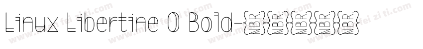 Linux Libertine O Bold字体转换